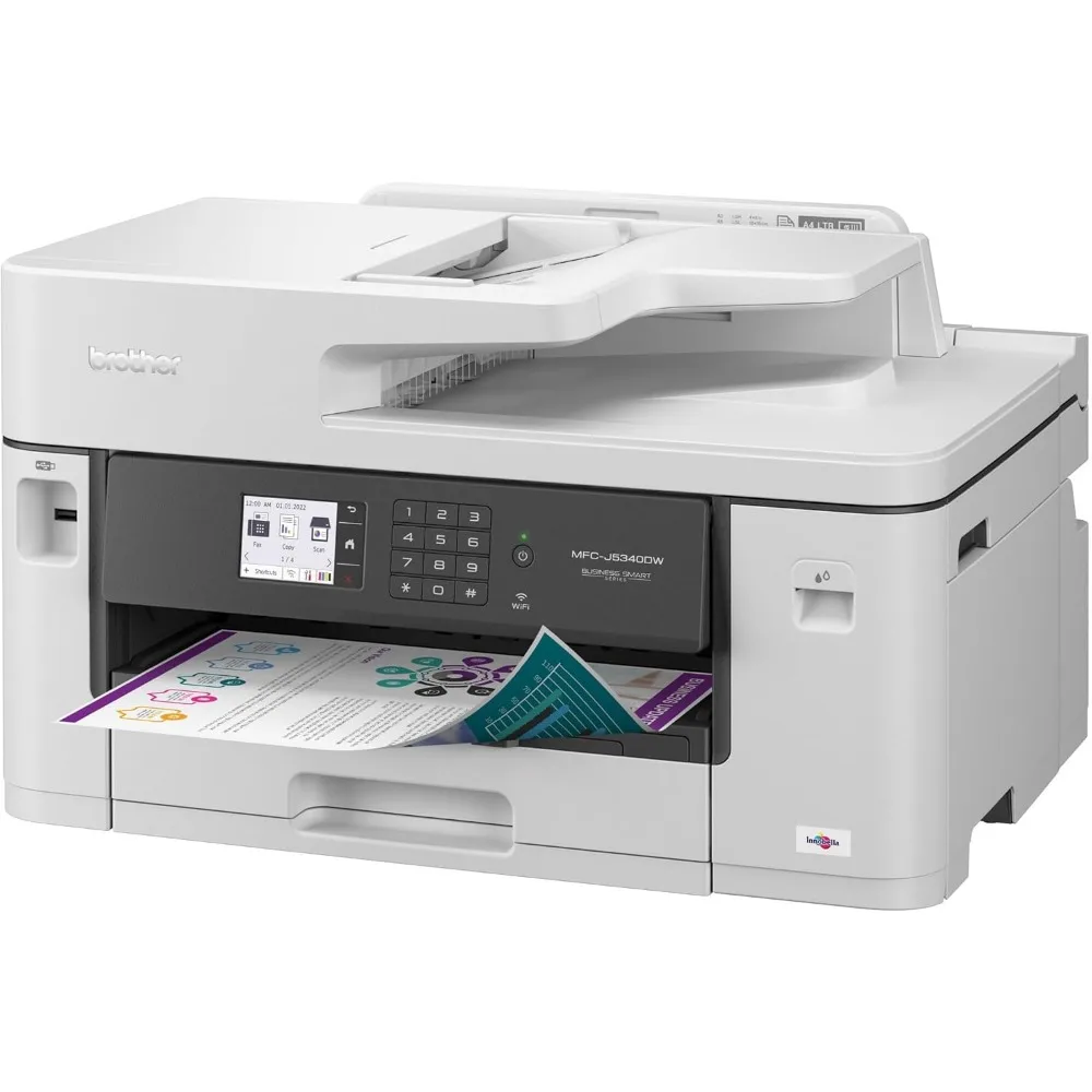 MFC-J5340DW Business Color Inkjet All-in-One Printer with Printing up to 11”x17 (Ledger) Size Capabilities