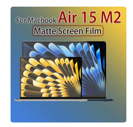 Protector de pantalla mate para MacBook Air 15, A2941, 2023, M2, A2681 Pro, 13, 14, 16, M1, chip A2338, película de plástico, pegatina A2337, 13,6