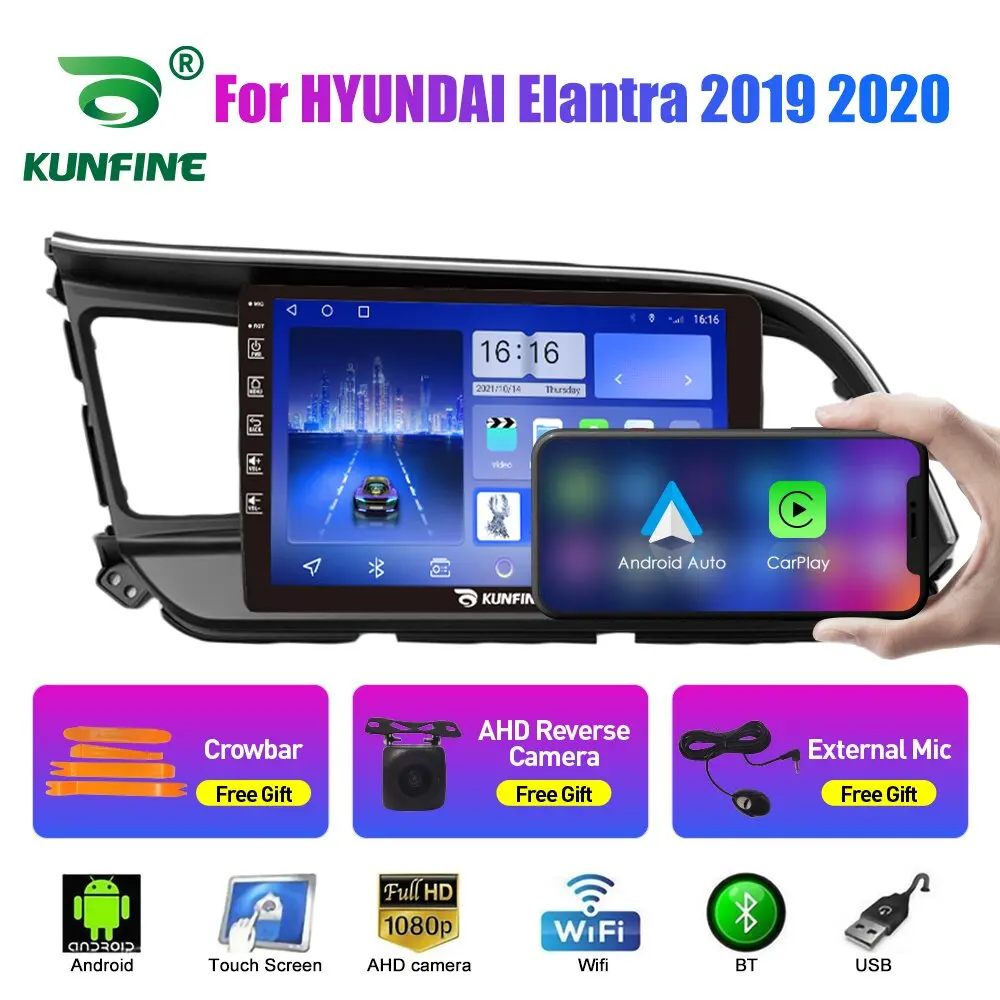 10.33 Inch Car Radio For HYUNDAI Elantra 2019 2Din Android Octa Core Car Stereo DVD GPS Navigation Player QLED Screen Carplay