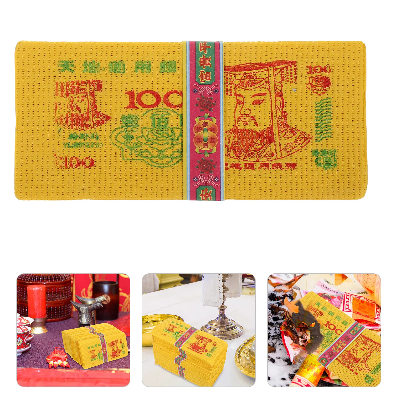 

12 Bundles Ancestor Money Traditional Chinese Ancestral Money Burning Paper Banknotes Funeral Worship Sacrificial Use