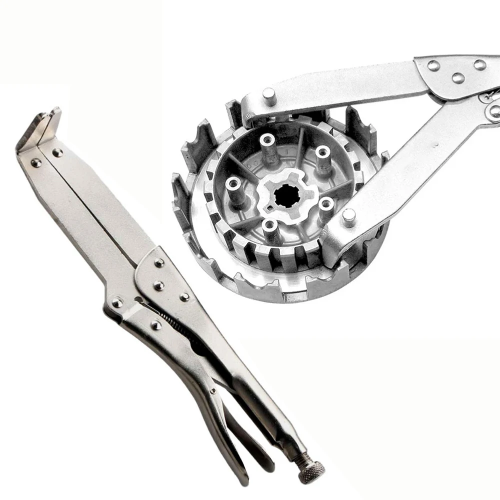 

Rotor Holder Silver Clutch Caliper Tool Heat-treated Steel Ergonomic Handles Anti-slip Base For Clutch Maintenance