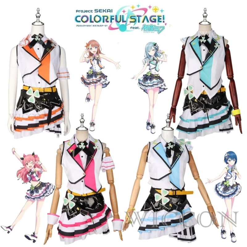 

4 Style MORE JUMP Kiritani Haruka Hanasato Minori Momoi Airi Hinomori Shizuku Cosplay Anime Project Sekai Colorful Stage Costume