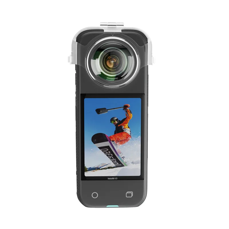 สำหรับ Insta360 X3สูงโปร่งใส PC ที่ถอดออกได้ Tutup Lensa Kamera Insta360 X3อุปกรณ์เสริม