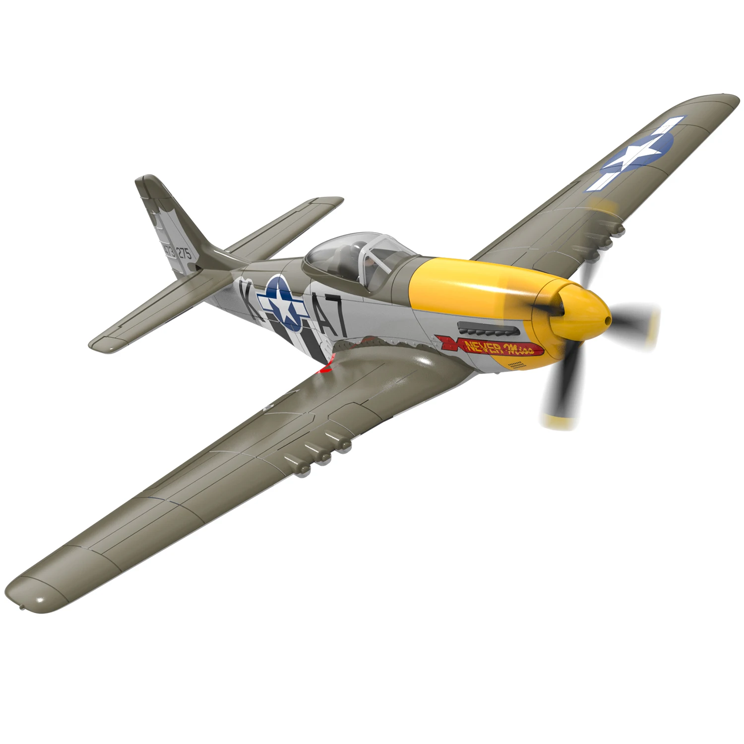 VOLANTEXRC 500MM Brushless Mustang P51 RC Warbird Airplane with Gyro Stabilizer 768-2 76802 RTF