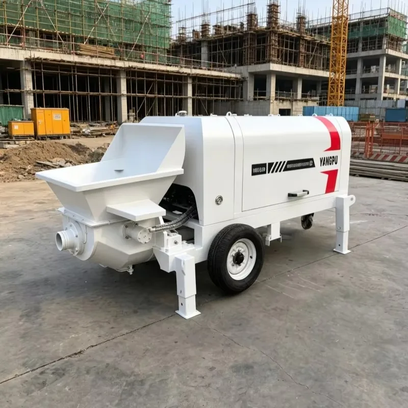 Customized 40m/h Diesel-Powered Hydraulic Concrete Pump With 120m Vertical Delivery | Trailer Boom Pump Featuring Motor