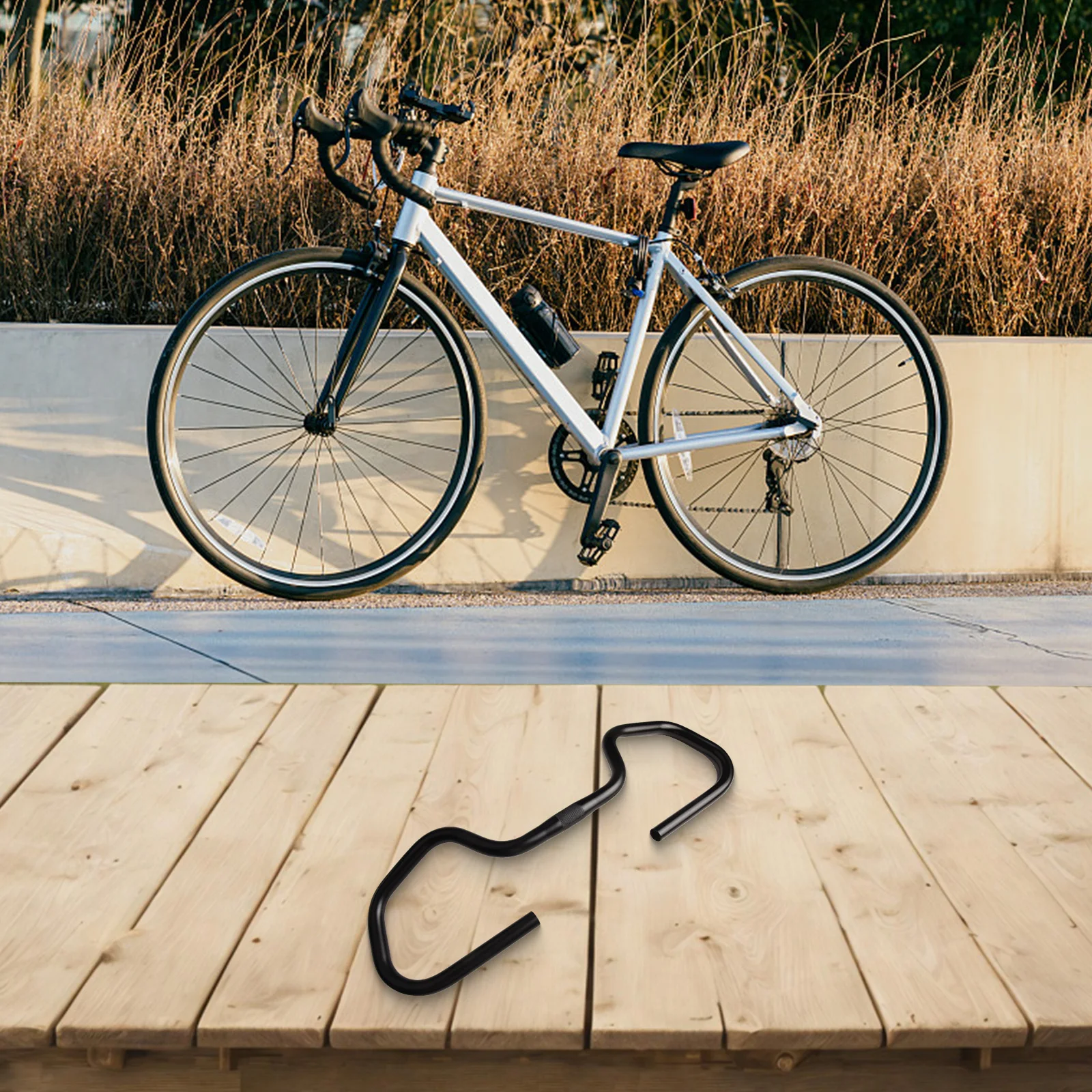 

Easy To Use Touring Handlebar 25.4mm Handlebar 6061 Aluminum Easy To Install High Quality Materials High Strength