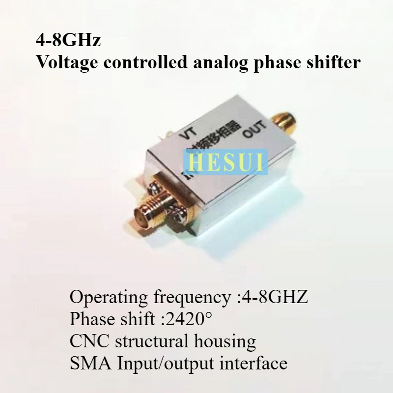 4-8GHz analog phase shifter Voltage-controlled 420deg adjustable phase shifter phased array