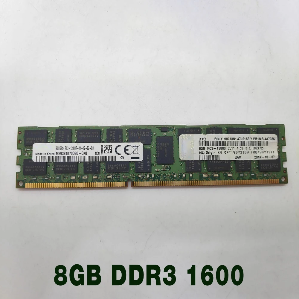 1 pcs For IBM RAM X3650 M4 90Y3111 90Y3109 47J0169 REG Server Memory High Quality Fast Ship 8GB DDR3 1600