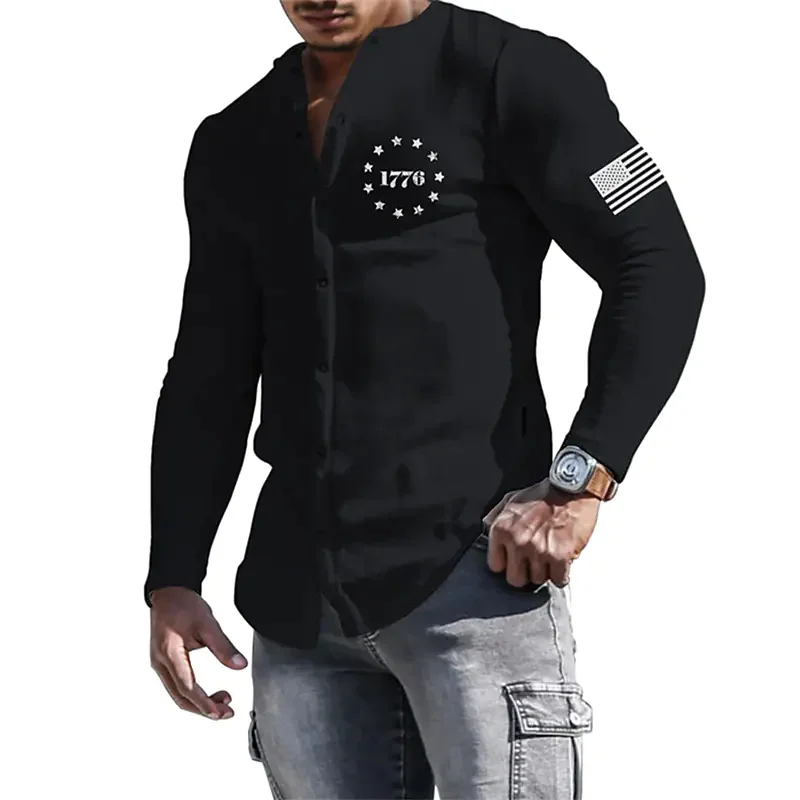 

Muscle exercise room sweat-absorbing soft and comfortable stand-up collar button outdoor tops men's shirts 1776