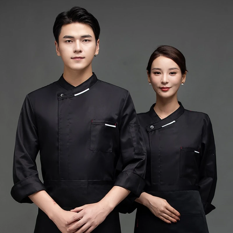 Hotel-Koch-Arbeitskleidung, langärmelig, für Herren, Restaurant, Backen, Restaurant, Catering, Grill, Kochkleidung, Küche, Arbeitskleidung