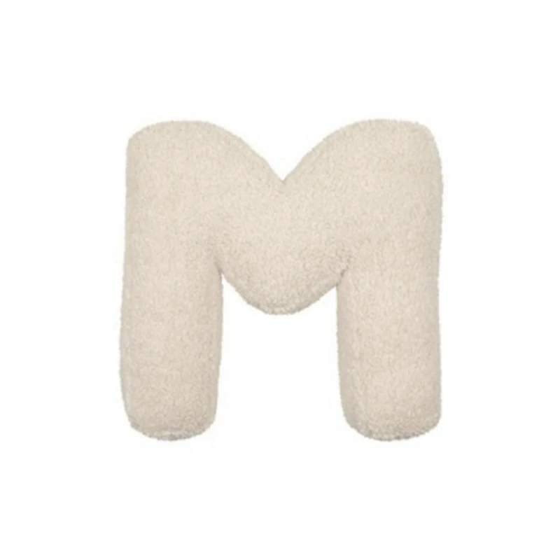 Letter Pillow English Letters Throw Cushion Decorative Alphabet Pillow for Home Sofa M