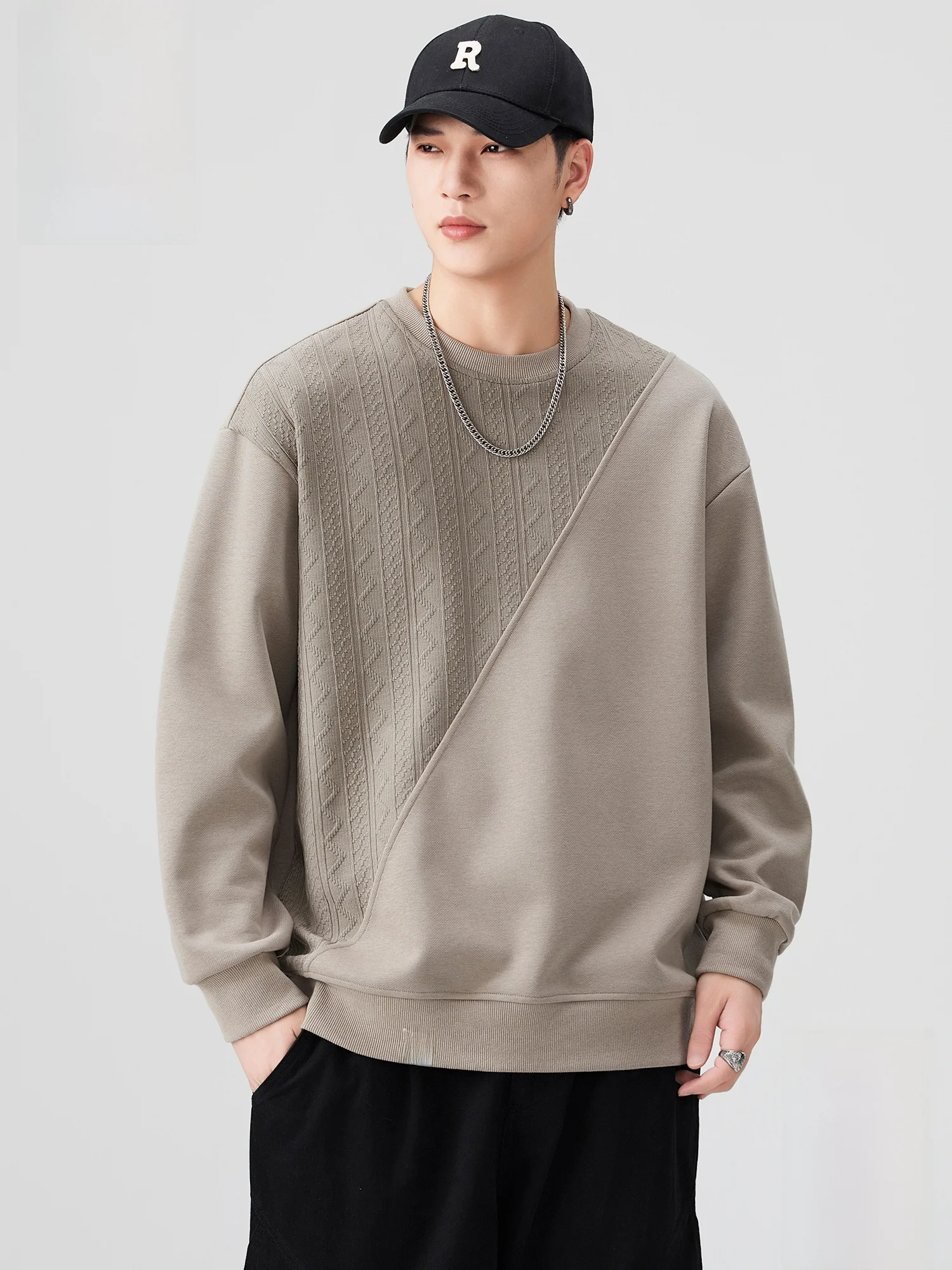 

Мужской свитшот Paul Frank Heavyweight с круглым вырезом, повседневный, с лоскутным дизайном, зимний, комфортный, из смесового хлопка и полиэстера, с длинными рукавами