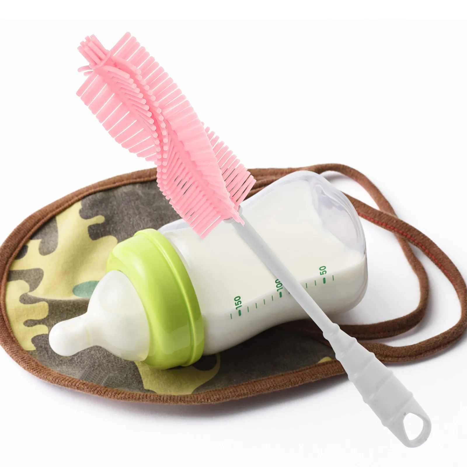 

Long Handle Silicone Bottle Brush for Baby Feeding Bottles Cups Glassware Deep Cleaning Tool Feeding Bottle Brush
