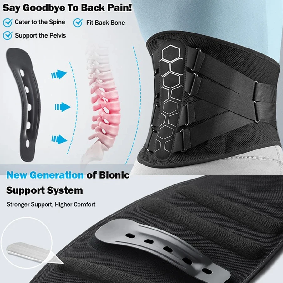 Back Brace for Lower Back Pain Relief with Pulley System,Lumbar Support Belt for Men & Women with Lumbar Pad, Ergonomic Design