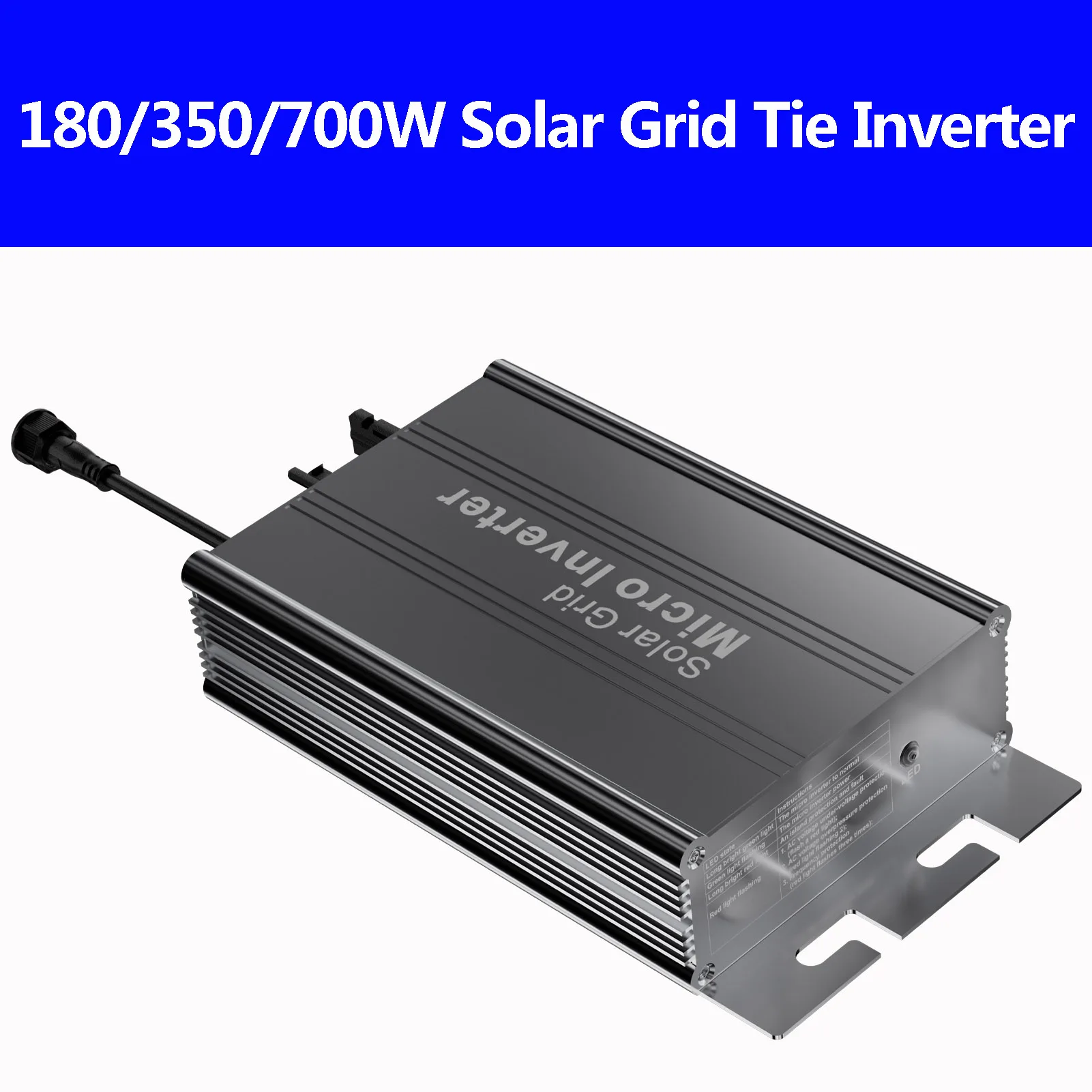 180W 350W 700W Solar Grid Tie Inverter 150W Operate Voltage 10.8-30V/350W 700W/18-50V AC Output  80-160V or 180V-280V