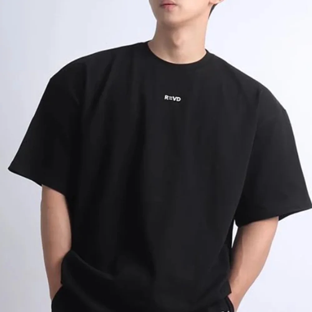 

2023 New Loose hip hop Brand Gyms Sports pure color T Shirt Men Cotton Short Sleeve Running Workout Training Tees Fitness Tops