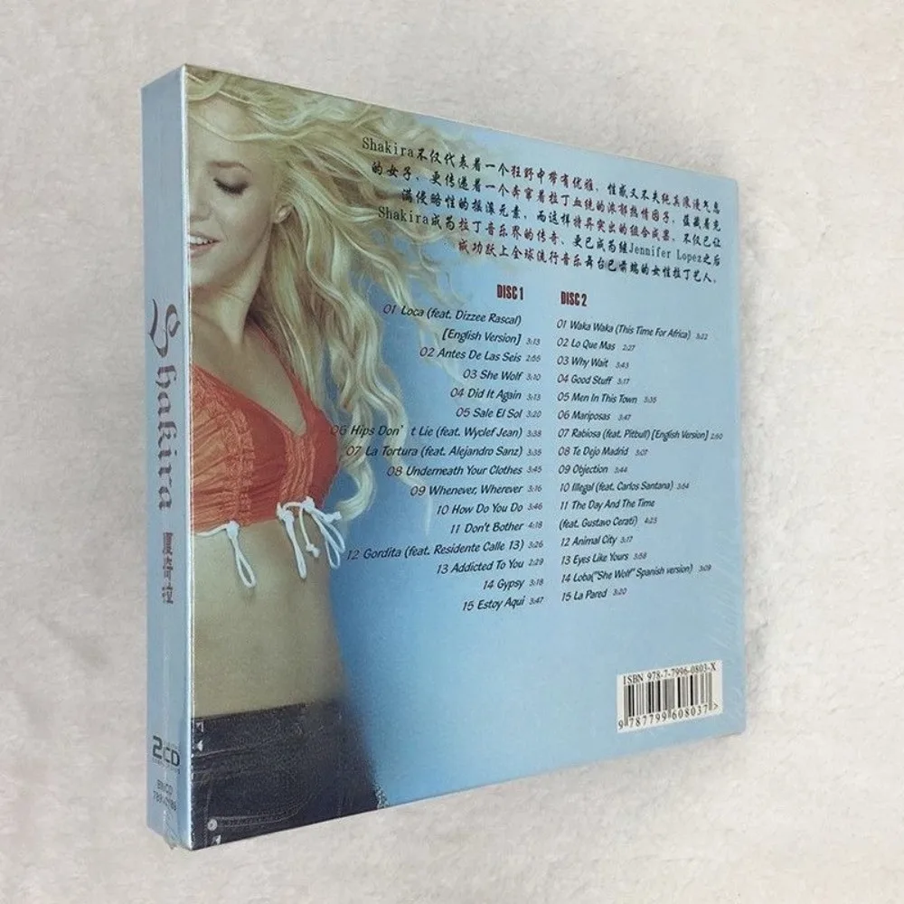 Álbum 2CD Shakira Car & Home CD Player Música Western Pop Latin Collection