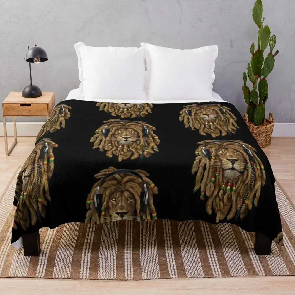 

Rastafari Lion Rastaman Throw Blanket Decorative Throw Sofas Blankets