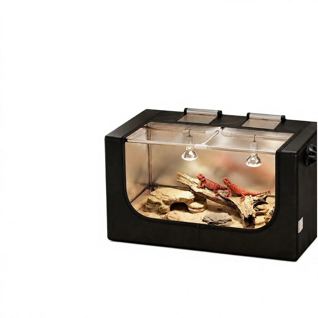 Cross-border Reptile Terrarium Temperature Control Ventilation Visual Design for Home Use for Geckos Hermit Crabs Made China