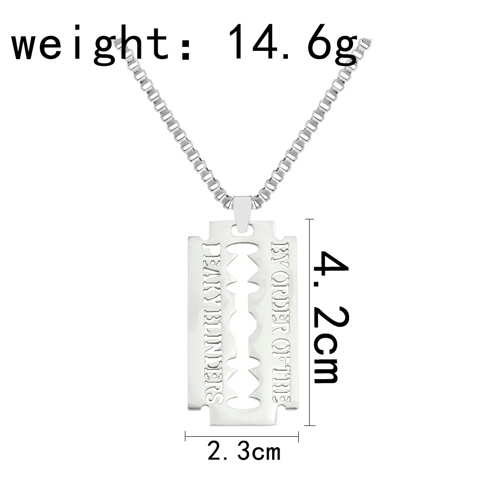 Fashion Stainless Steel Blade Razor Necklaces Gothic Punk Men Jewelry Sliver Color Metal Pendant Necklace Hiphop Accessories