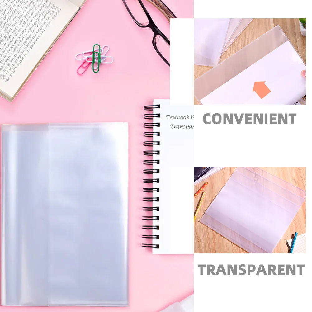 20Pcs Clear Book Covers Waterproof Plastic Sleeves for Paperbacks Textbooks Books School Library Office Resume