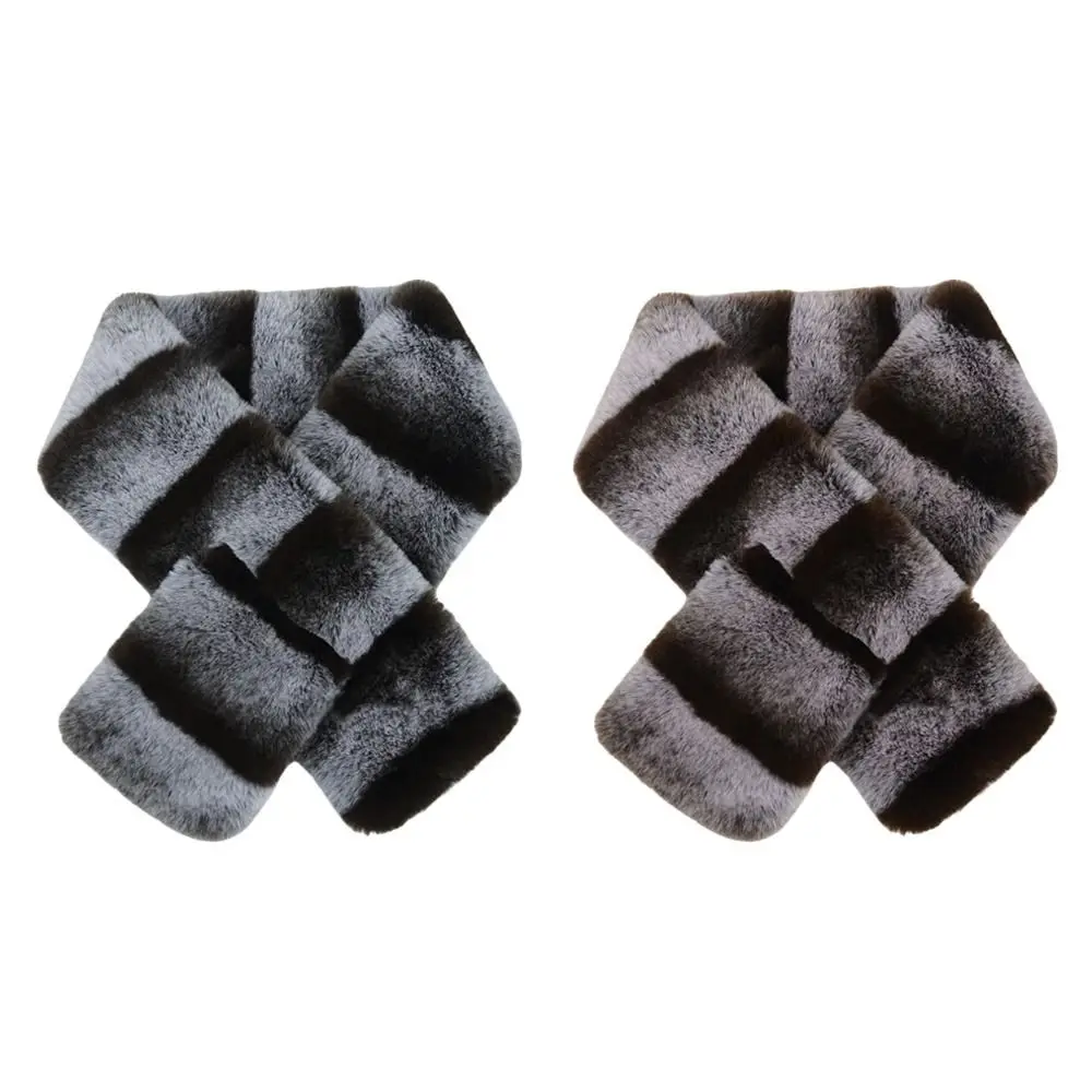 

Vintage 13*85cm Winter Fluffy Scarf Thick Fake Fur Scarf Soft Fur Decor Luxury Wraps Shawl for Women Men