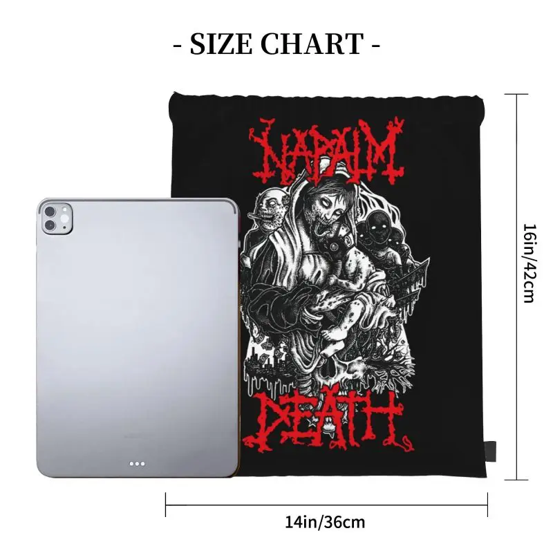 Napalm Death Brutal Truth Terrorizer Repulsion Grindcore Metal Drawstring Bags Gym Bag Print Bags For Travel