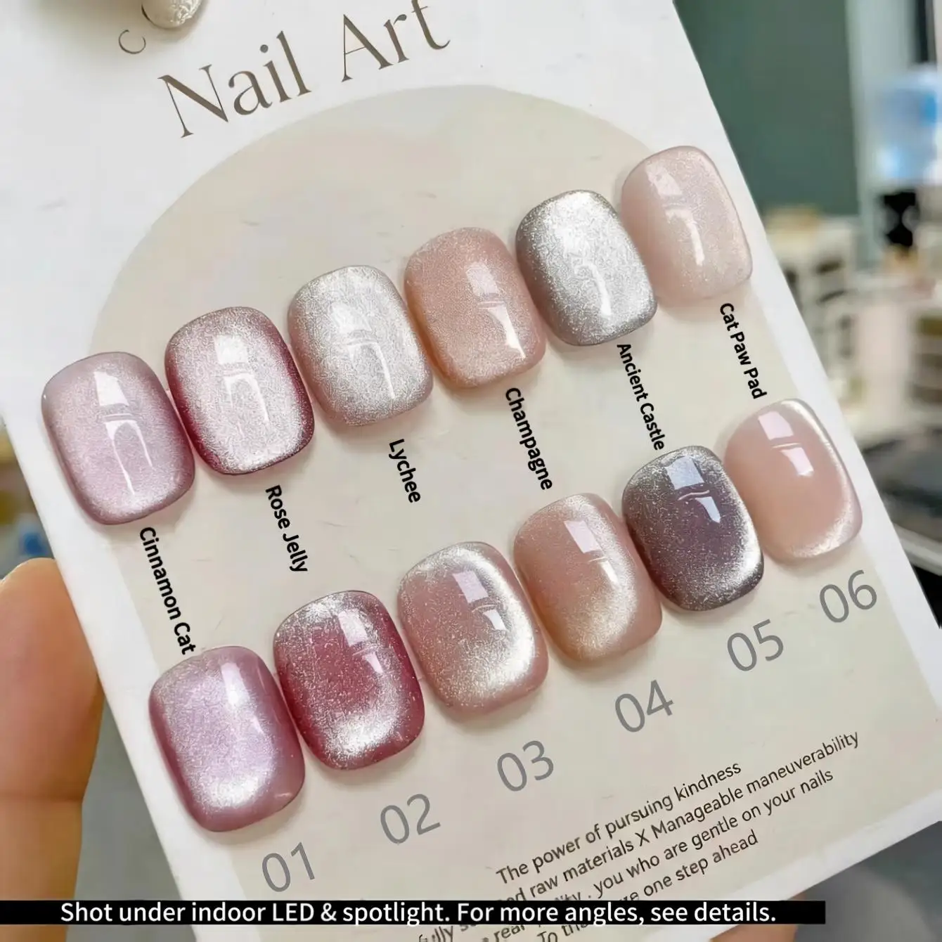 1-6pcs MIss comoy15ml Extra Large Pink Cat Eye Gel Polish 2026 Hot Sale White Spar Champagne Nude Porcelain White Nail Art Salon