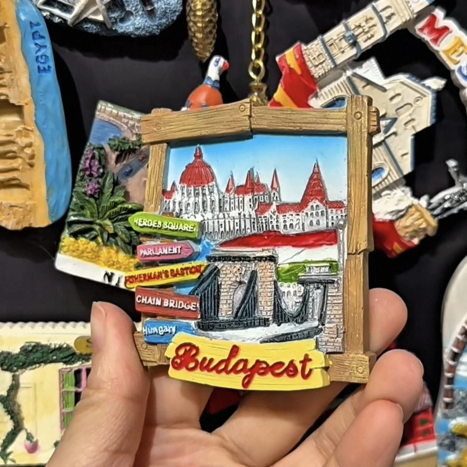Europe Hungary Budapest Szentendre 3D Fridge Magnets Refrigerator Magnets Sticker Handicraft Decoration Articles
