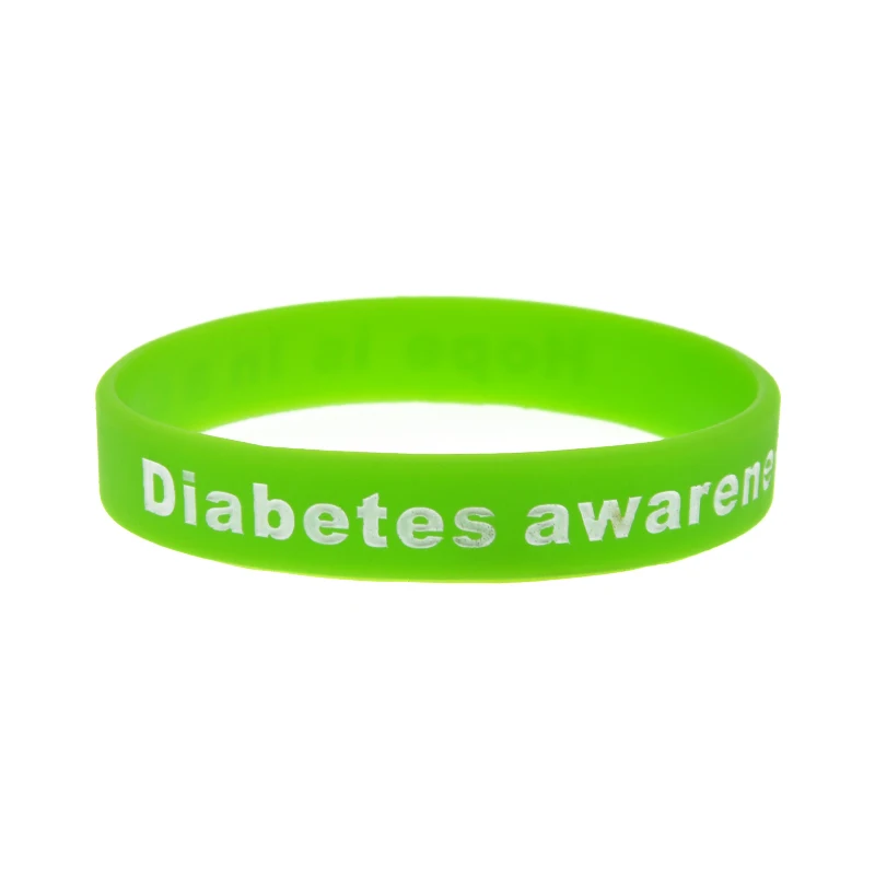 1 Stück/4 Stück Diabetes-Aufklärungs-Silikonarmband „Hoffnung ist in der Heilung“ – Detail 5