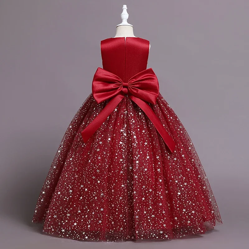 Robe de Princesse à Paillettes pour Fille, Tenue de Soirée pour Demoiselle d'Honneur, Bal, Costume de ixde Mariage, 4, 8, 12, 14 Ans, Nouvelle Collection