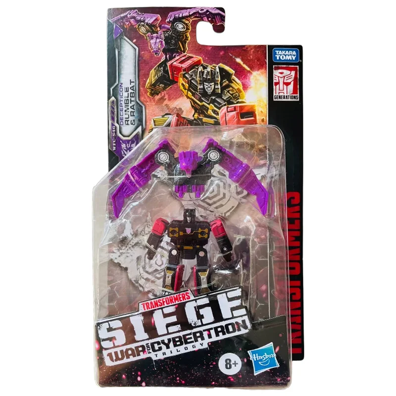 Hasbro Transformers Siege WFC-S46 Decepticon Rumble & Ratbat 4Cm Anime Original Action Figure Model Toy Birthday Gift Collection