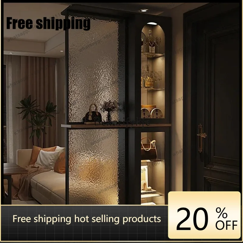 Factory Direct  Entry Double-sided Water Corrugated Glass Partition Cabinet
