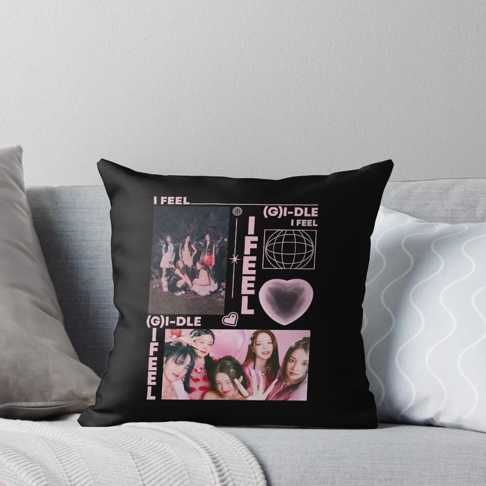 

GIDLE Kpop Throw Pillow Room decorating items Sofas Covers Decorative Cushions