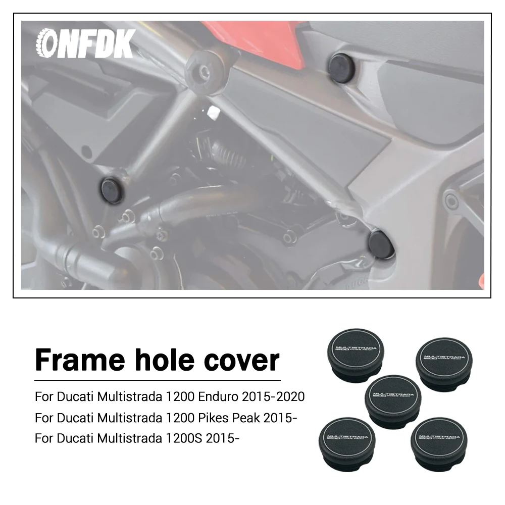 

Для Ducati Multistrada 1200 Enduro 1200 Pikes Peak 1200S 2015-заглушка отверстия в раме мотоцикла, декоративная крышка, набор крышек рамы