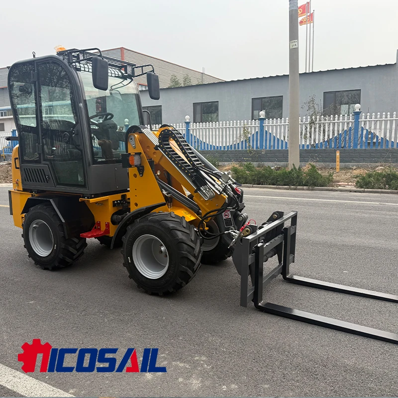 

CE EPA engine 1-ton four-wheel drive mini compact boom articulated front telescopic arm loader