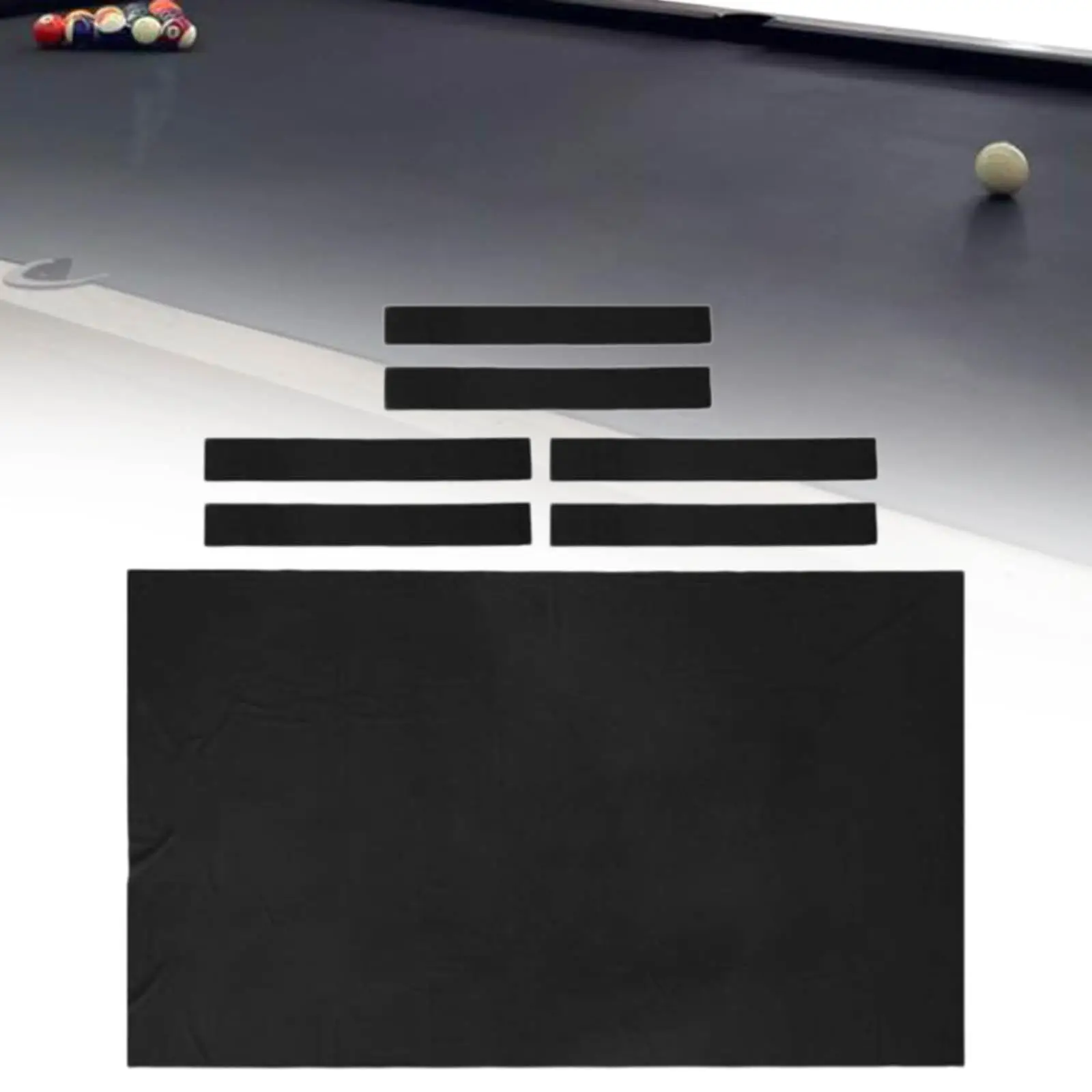 

Wool Blend Billiard Table Cover Pre Cut Pool Table Felt and Cushion Rails for Professional Game Room Use