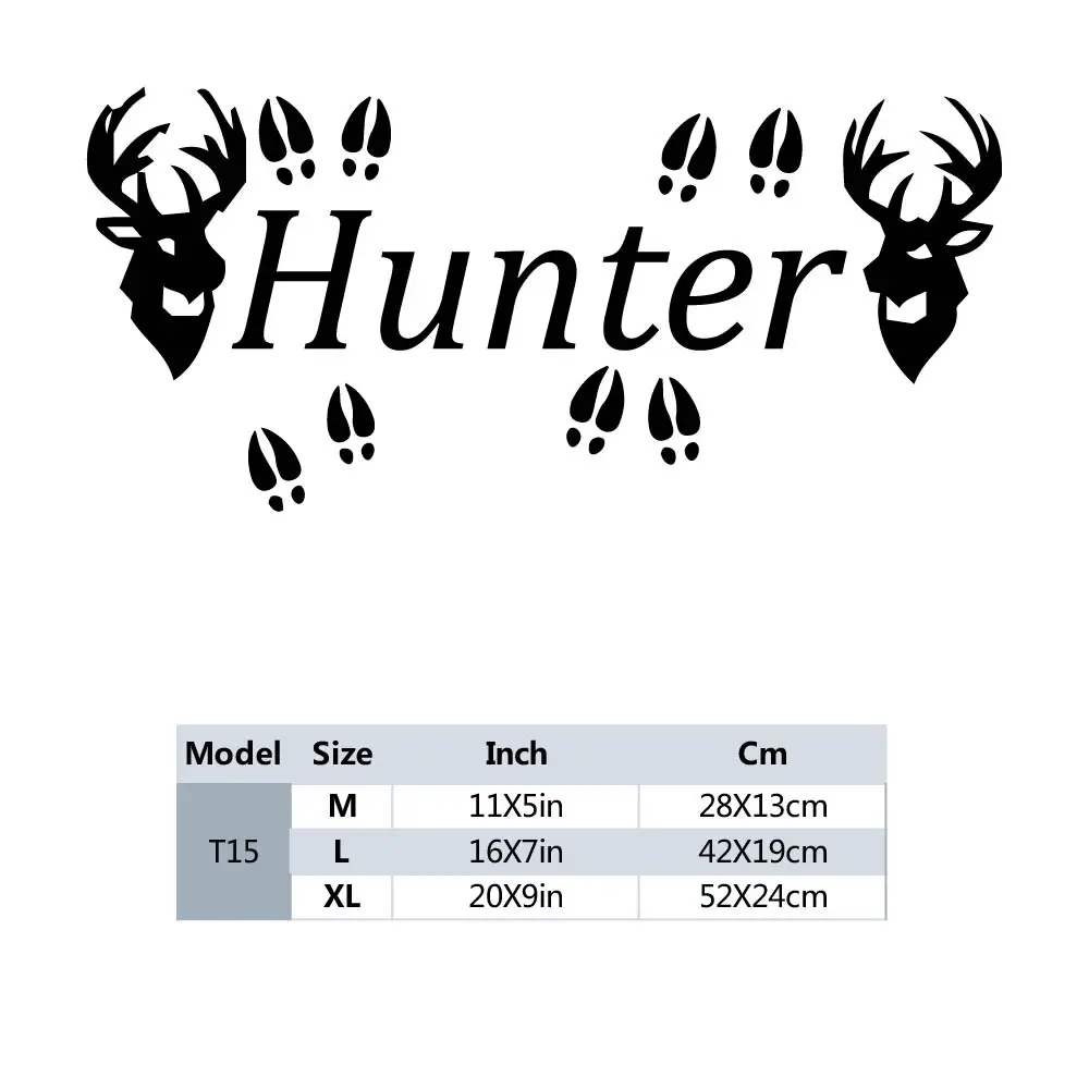 1PC Cute Hunter Wall Stickers Decorative Sticker Home Decor For party decoration Vinyl Art Decal