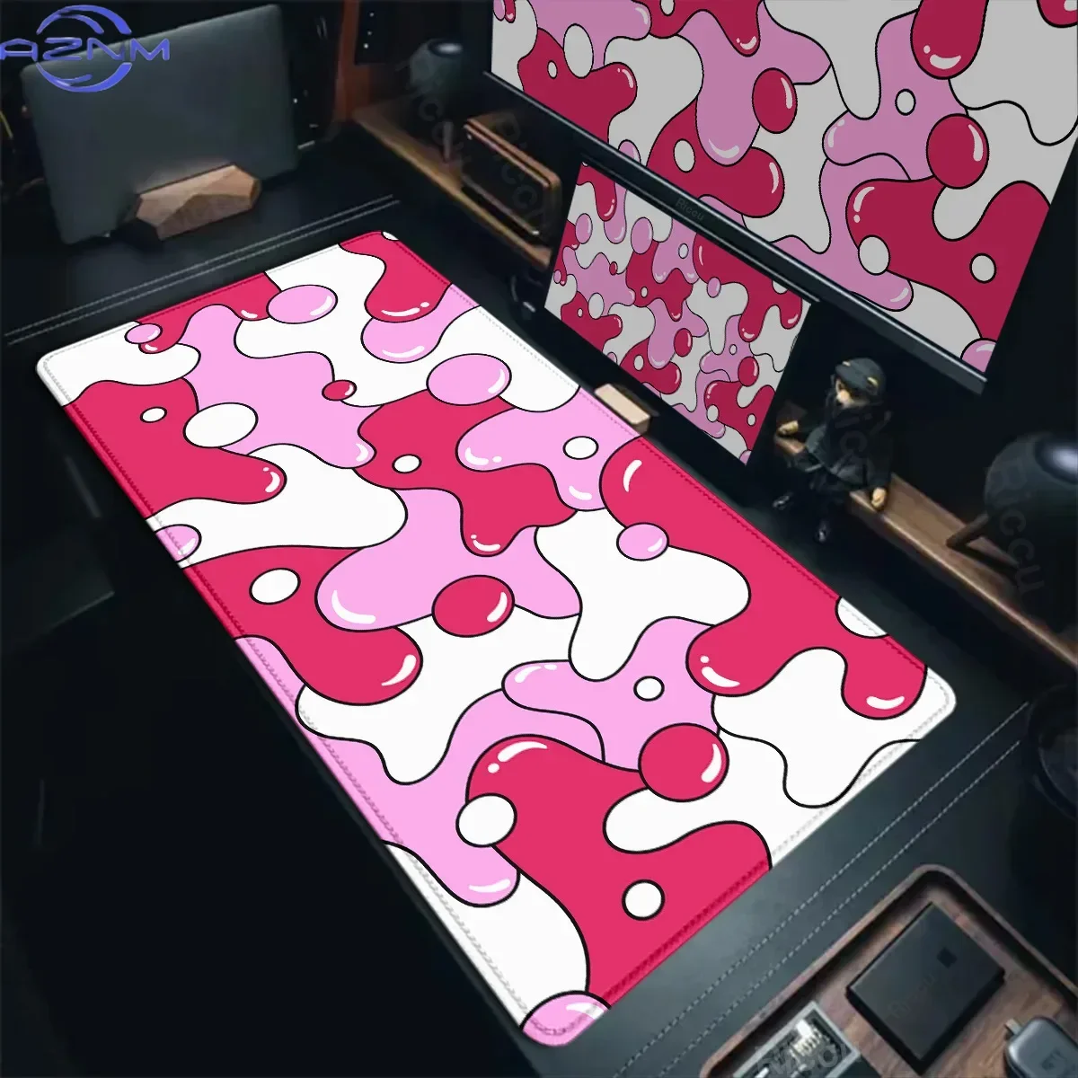 Gaming Mouse Pads Large Size Table Pad Blue White Strata Liquid Mouse Pad Computer Play Mat  Mouse Pad Keyboard Desk Mat