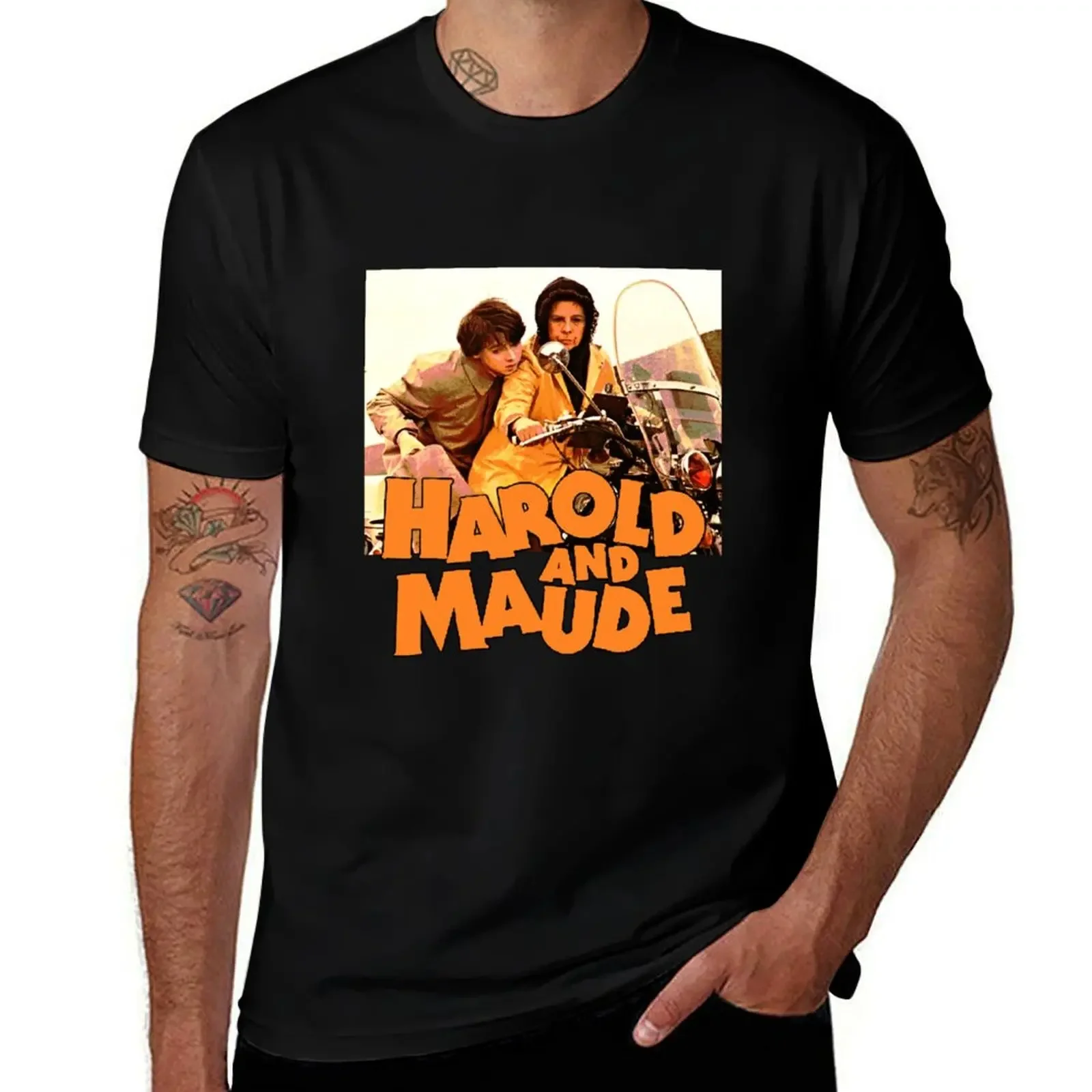 Harold and Maude T-Shirt oversized t shirt Short sleeve tee blue lock fitted t shirts for men