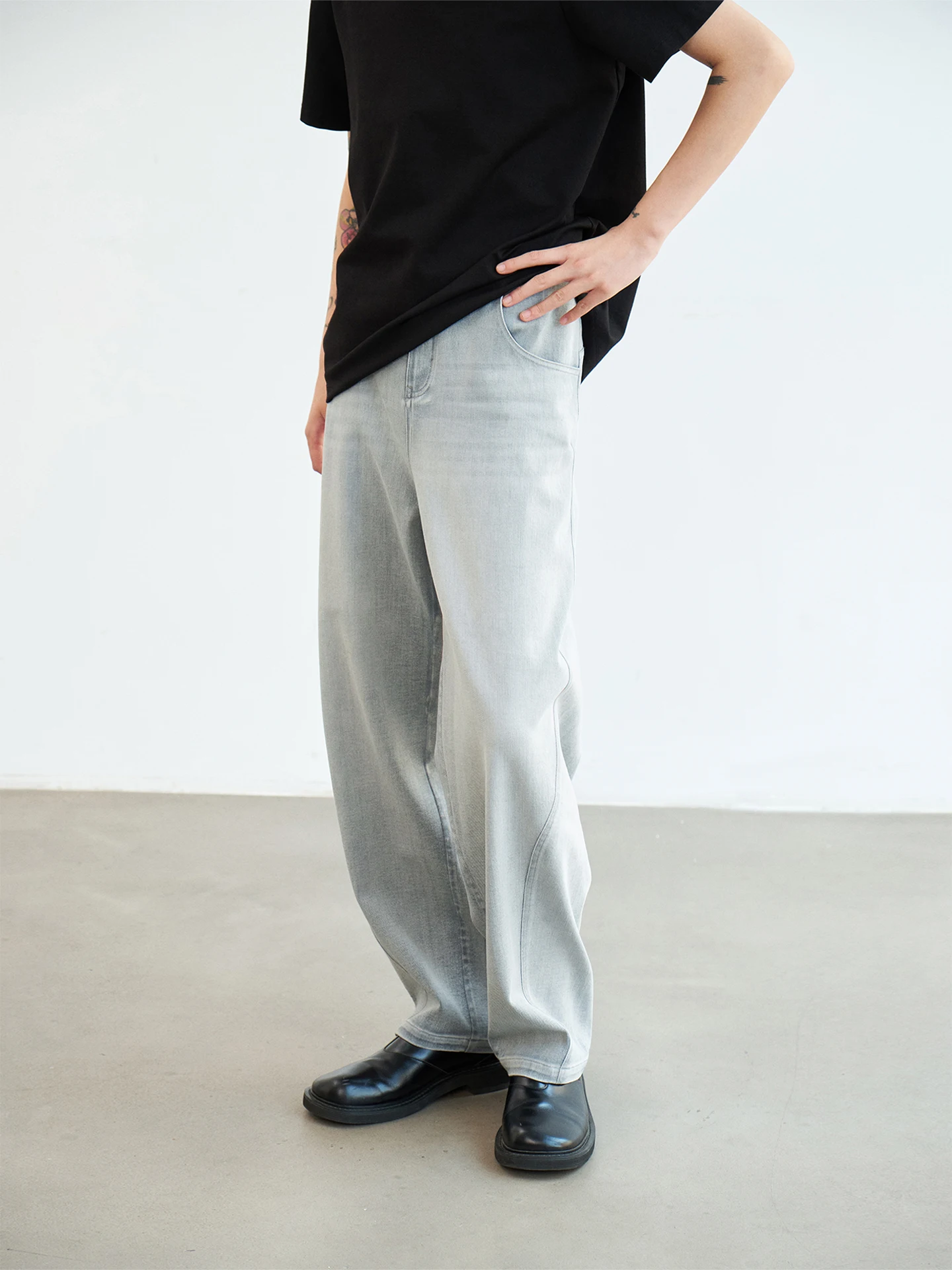 

Утягивающие повседневные джинсовые брюки с талией Knight Long и ort, легкие драпированные весенне-летние прямые джинсы для женщин