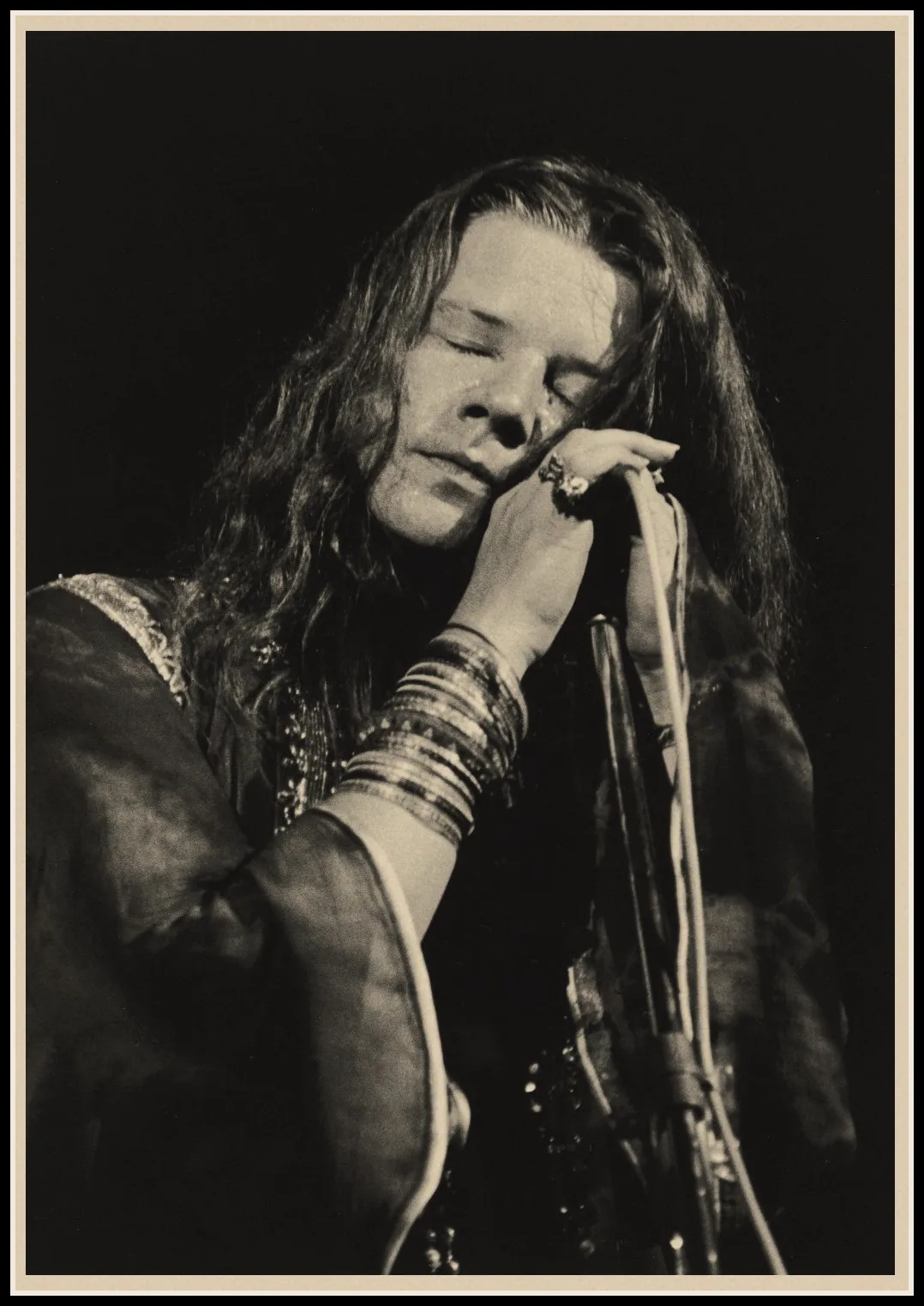 Плакат из крафт-бумаги Janis Joplin Music, черное искусство на стену, Ретро Декор для дома, винтажные картины для декора гостиной