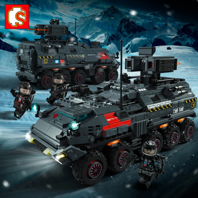 

SEMBO 107005 Medium-sized Troop Carrier Assembly Model from The Wandering Earth, Military Building Block Toy Gift for Boys