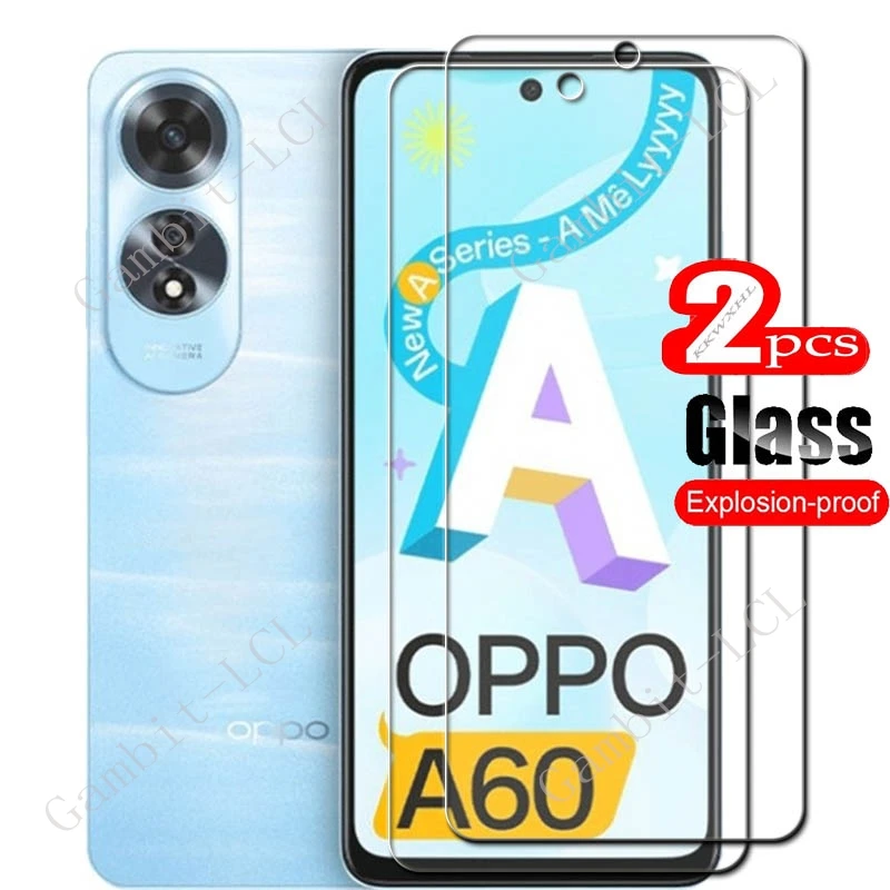

2PCS For OPPO A60 6.67" Tempered Glass Protective Cover ON OPPOA60 CPH2631 Screen Protector Film