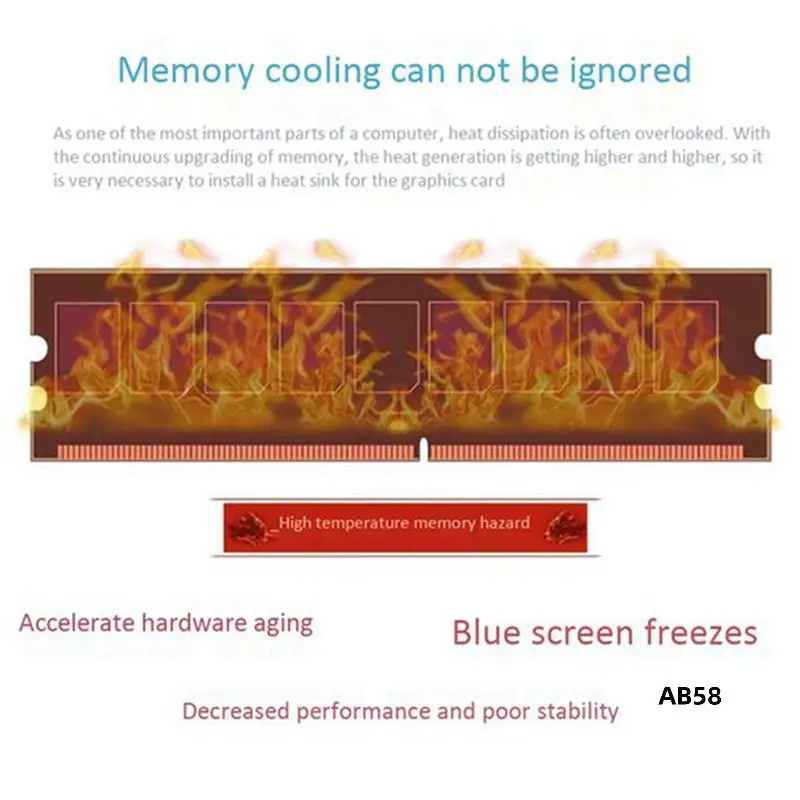 6Pcs Pure Copper RAM Heatsink Radiator For Ram Memory Cooler Cooling Heat Sink Desktop Memory Radiator DDR2 DDR3 DDR4