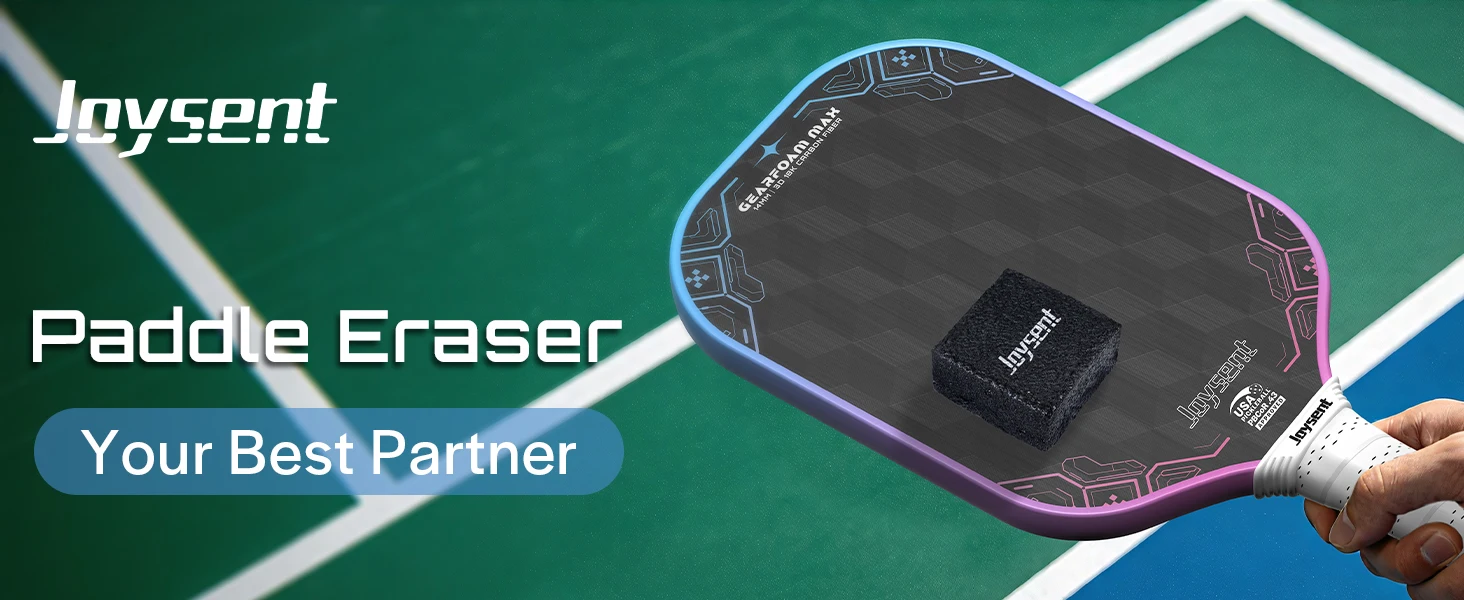 Joysent Pickleball Paddle Eraser Carbon Fiber Pickle Ball Racket Cleaner Rubber Eraser To Remove Ball Residue Dirt And Scratches