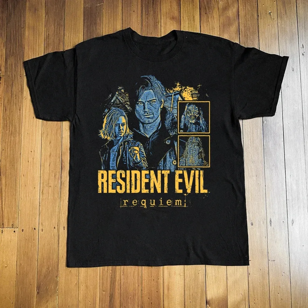 Resident Evil Horror Gaming Videospiel-Charakter Grafik T-Shirt Baumwolle Herren Damen Streetwear T-Shirt – Detail 2