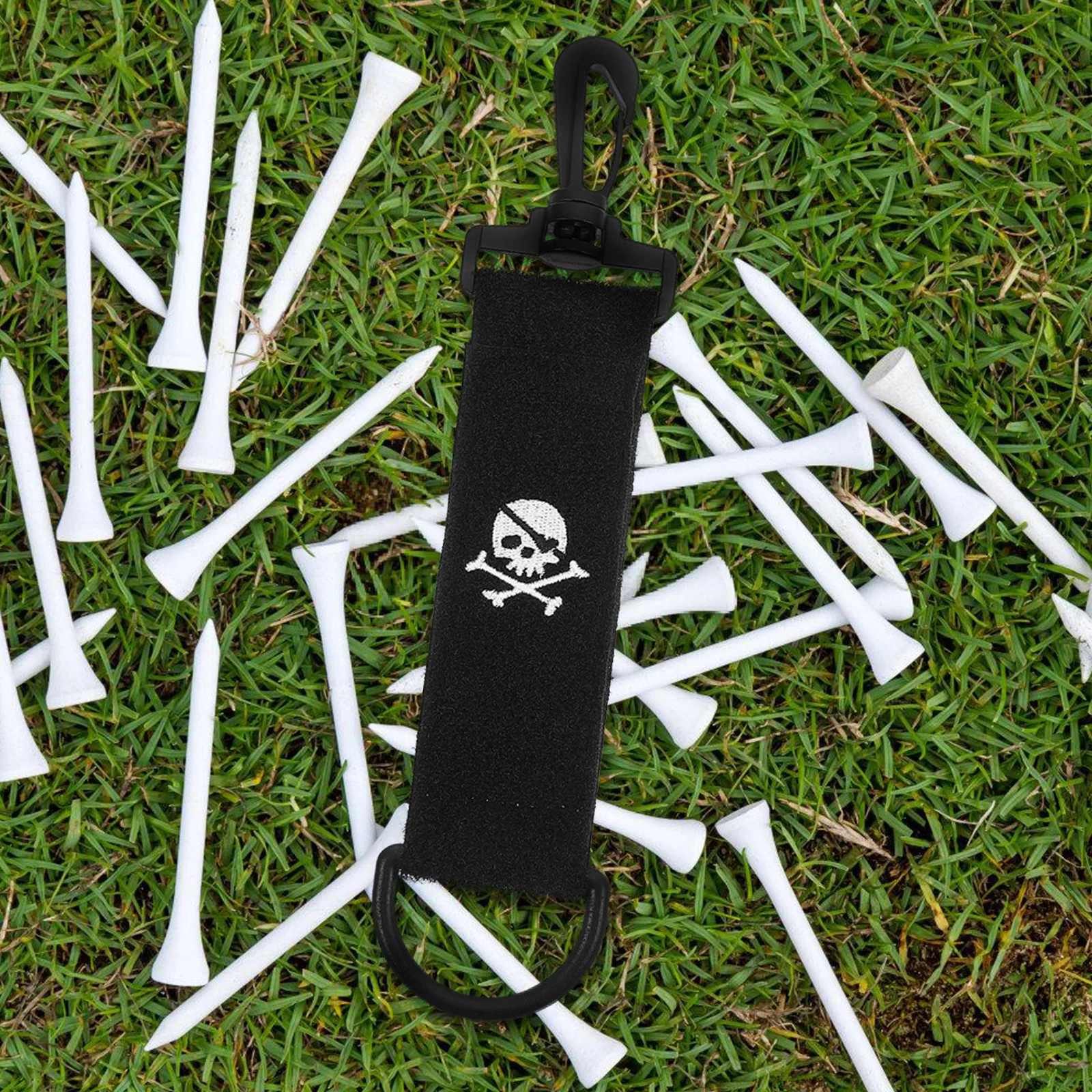 

Golf Gloves Clip Skull Double Sided Hanging Holder Sticky Tee Bag Accessory Drying Ventilation Odor Resistant for Men
