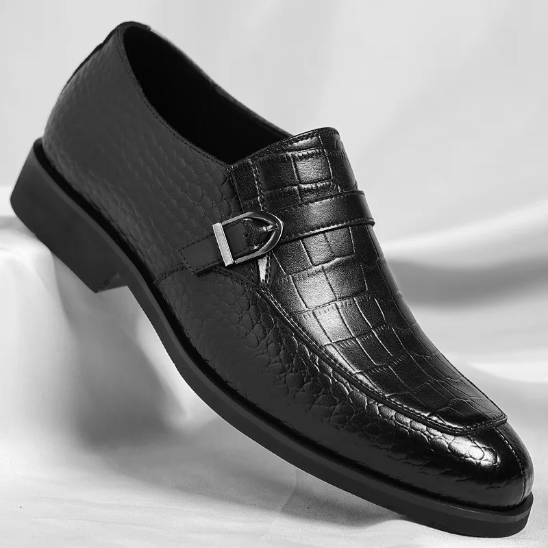 

High Quality Luxury Dress Shoes for Men Buckle Designer Leather Shoes Man Fashion Casual Wedding Shoe Sneakers Zapatos Casuales