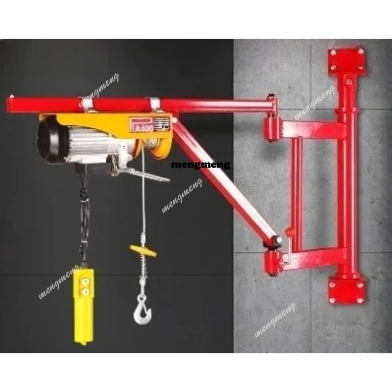 Wall bracket crane household electric hoist 220V door and window small lifting hoist crane folding arm bracket